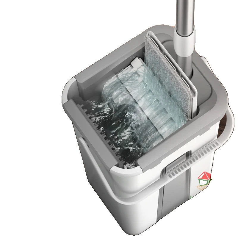 Handvrije Platte Dweil met Roterende Functie en Sneldrogend Microvezel – Ideaal voor Eenvoudige Huishoudelijke Reiniging-2