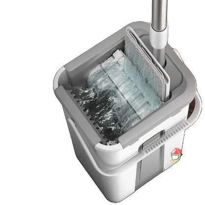 Handvrije Platte Dweil met Roterende Functie en Sneldrogend Microvezel – Ideaal voor Eenvoudige Huishoudelijke Reiniging-2