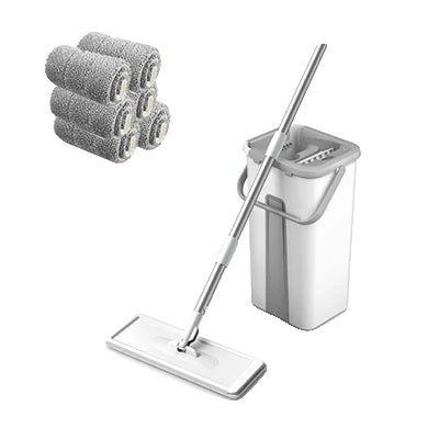 Handvrije Platte Dweil met Roterende Functie en Sneldrogend Microvezel – Ideaal voor Eenvoudige Huishoudelijke Reiniging-1