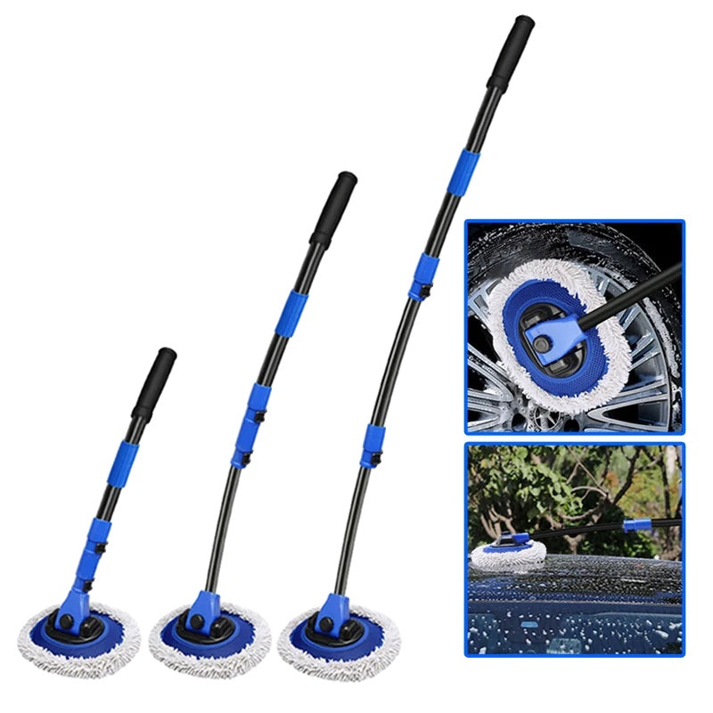 Telescopische Auto Reinigingsborstel met Flexibele 15 Graden Hoek - Chenille MOP voor Auto, Ramen en Meer-2