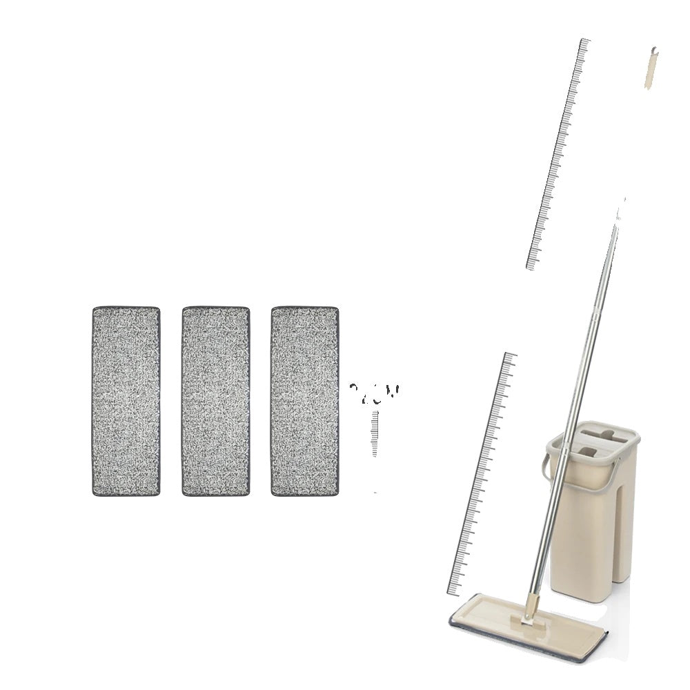 Variant image for Handvrije Vloerdweilset met Emmer en Wasbare Microvezel Doeken voor Houten Vloeren - Duurzaam en Efficiënt Reinigingssysteem-5