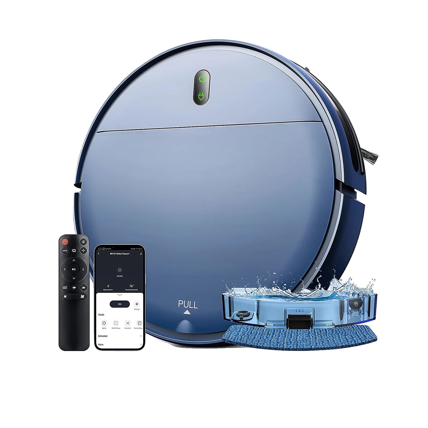 Robotstofzuiger 6000PA met Dweilen en WiFi Ondersteuning – 3-in-1 Stofzuigen, Vegen en Dweilen, 2500mAh Batterij, Compact Ontwerp-2