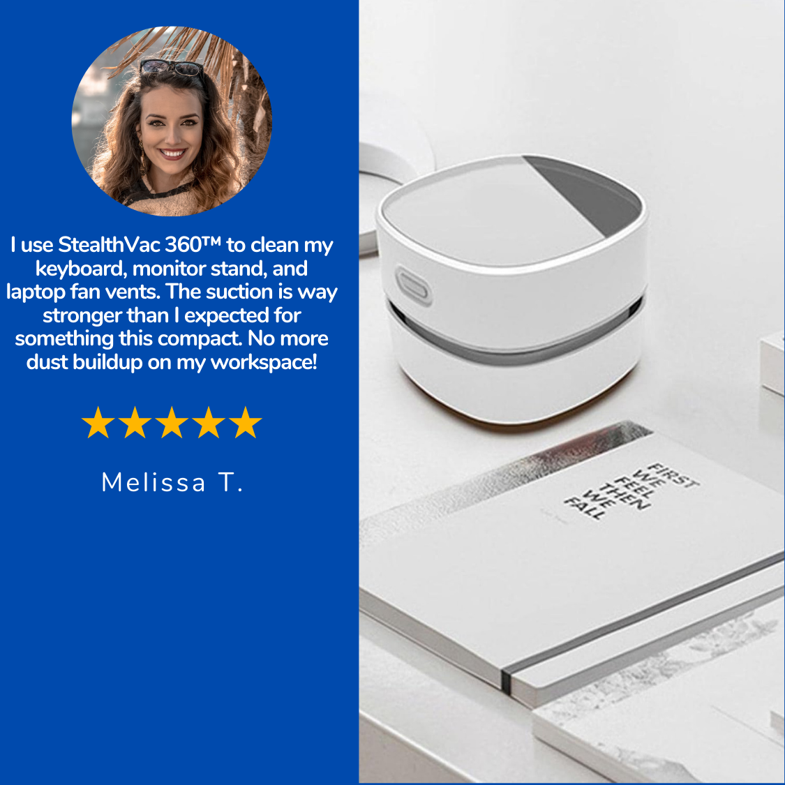 Draagbare Stofzuiger met 360° Roteerbaar Mondstuk en Krachtige Cyclonegrip – Draadloos en Lichtgewicht Handheld Stofzuiger-3