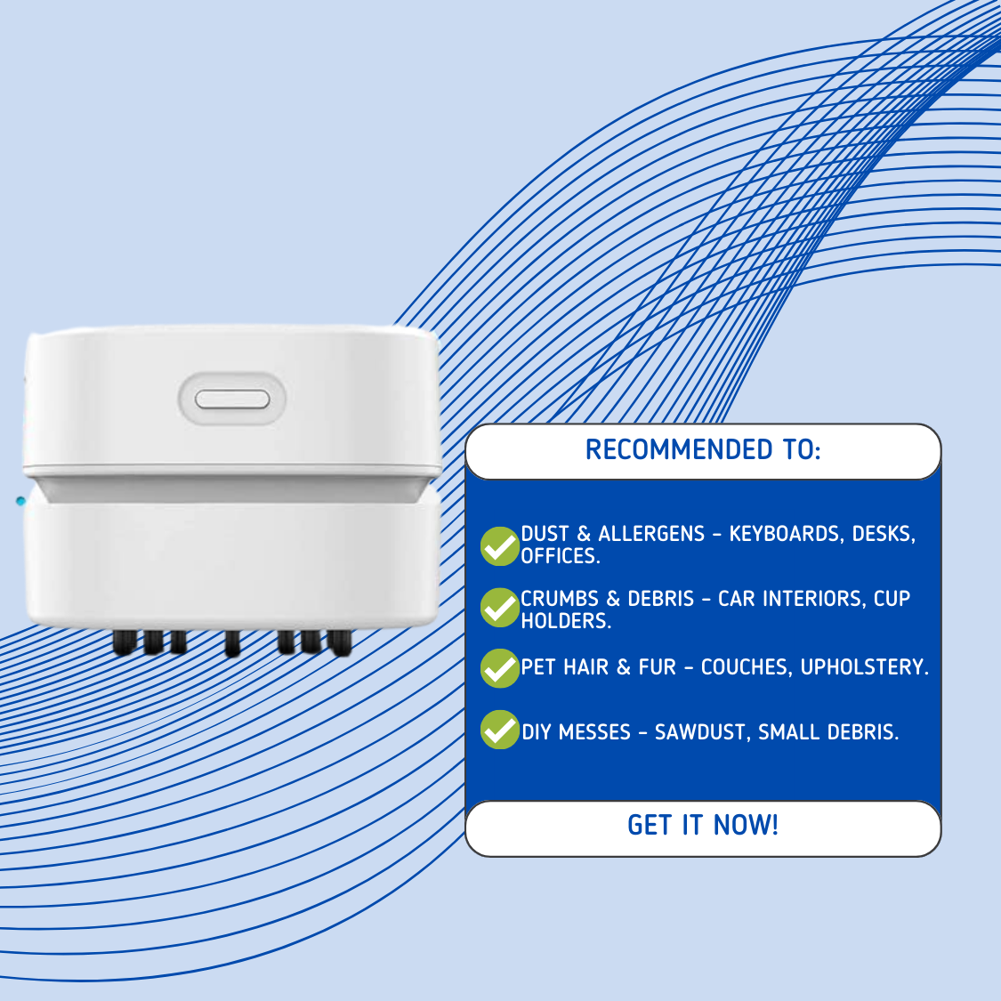 Draagbare Stofzuiger met 360° Roteerbaar Mondstuk en Krachtige Cyclonegrip – Draadloos en Lichtgewicht Handheld Stofzuiger-4