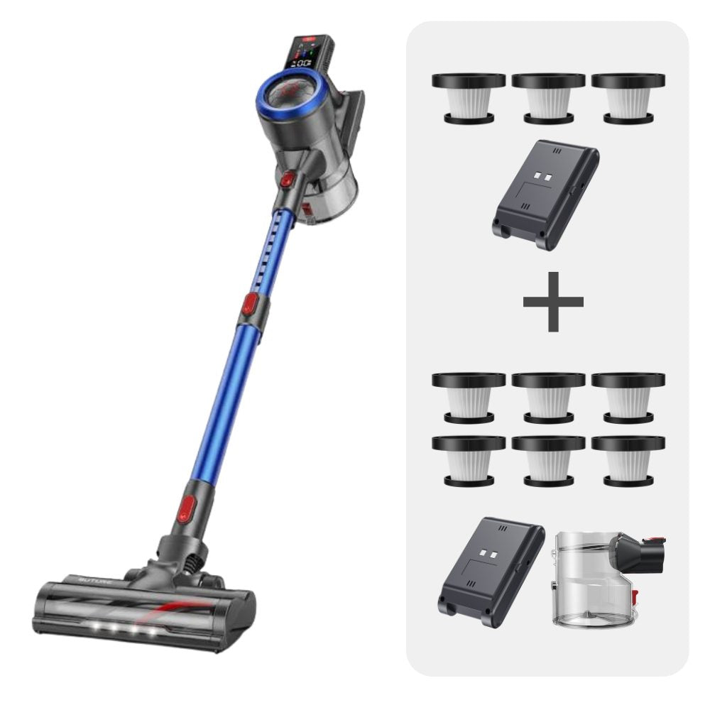 Draadloze Stofzuiger JR700 Blauw met 2 Batterijen en 9 HEPA-filters – Beste Draadloze Steel Stofzuiger voor Grondige Reiniging-2