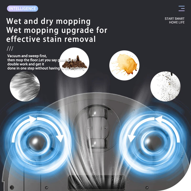 Draadloze 3-in-1 Robot Stofzuiger en Vegen – Compacte Mini Sweeper voor Huishoudelijk Gebruik, 90 Min Batterijduur-5