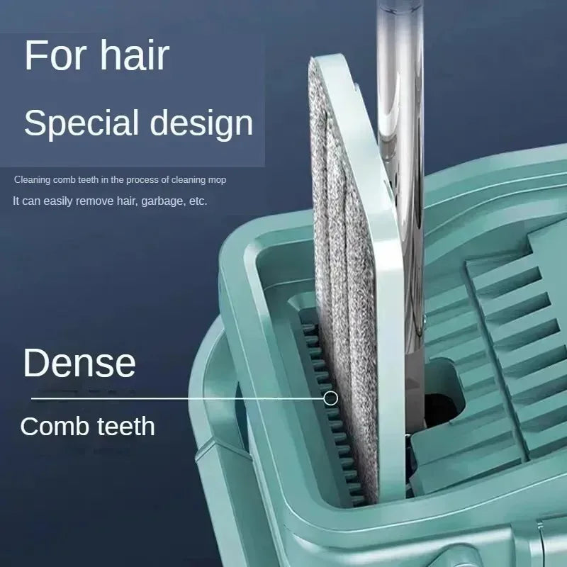 Handsfree Vloerdweil met Afvalwaterscheiding en 360° Beweging – Compleet Reinigingsset voor Harde Vloeren en Tegels-5