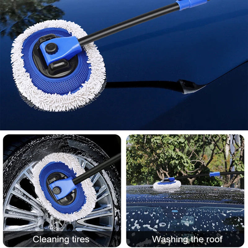 Telescopische Auto Reinigingsborstel met Flexibele 15 Graden Hoek - Chenille MOP voor Auto, Ramen en Meer-6