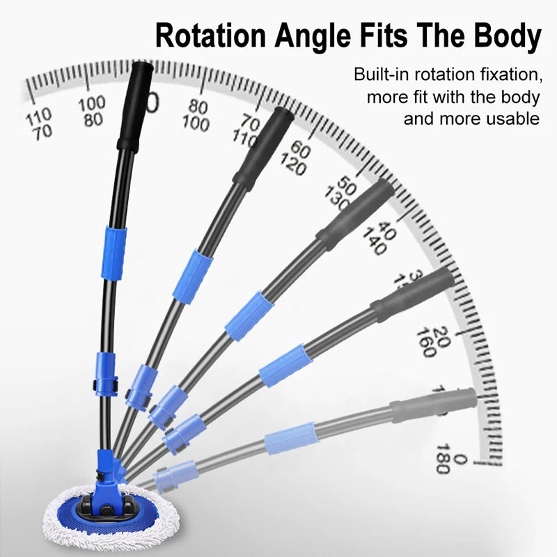 Telescopische Auto Reinigingsborstel met Flexibele 15 Graden Hoek - Chenille MOP voor Auto, Ramen en Meer-3