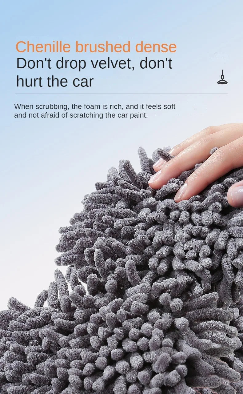 Telescopische Auto Reinigingsborstel met Dubbele Chenille Borstelkop en Verstelbare Lengte van 65 cm tot 135 cm-6