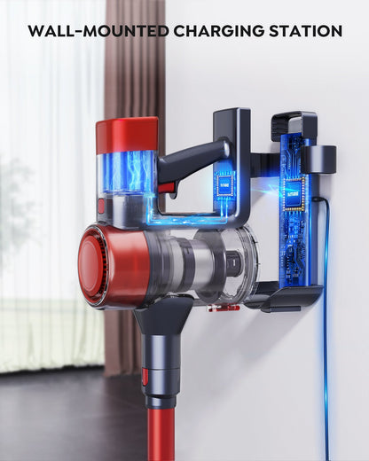 Draadloze Vacuümreiniger Rood met Extra Batterij en 10 HEPA-Filters – Krachtige en Duurzame Reiniger voor Diverse Oppervlakken-5