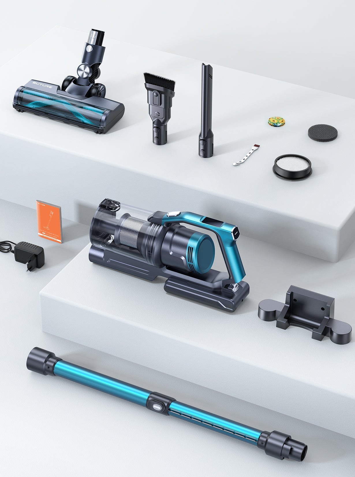 Draadloze Stofzuiger VC60 met 2 Batterijen en 10 HEPA-Filters – Beste Draadloze Steel Stofzuiger voor Grondige Reiniging-6